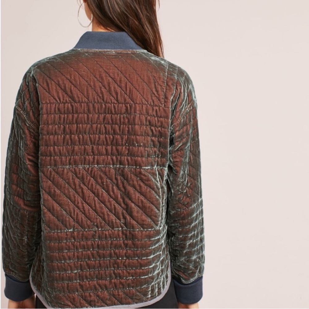 ANTHROPOLIGIE Hei Hei Velvet quilted jacket Sz XS - Picture 6 of 13